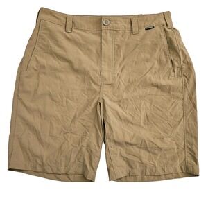Simms (Mens 32) Brown Nylon Outdoor Fishing Hiking Shorts‎ Quick Dry 8.5" Inseam